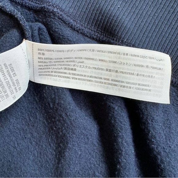 Hollister Women’s LOGO GRAPHIC CREWNECK SOFT SWEATSHIRT NAVY BLUE SIZE LARGE Y2K - Picture 6 of 6